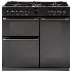 Stoves Sterling 900DFT Dual Fuel Range Cooker, Stainless Steel